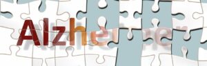 Alzheimer palabra en forma de puzzle