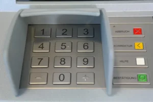 Cajero automatico teclas accesible