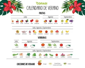 Calendario productos verano