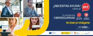 Cartel información ayuda ciberseguridad
