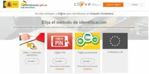 Imagen de pagina web de carpeta ciudadano
