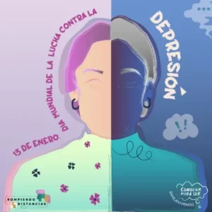 Imagen mujer palabra depresion
