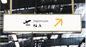 Imagen señal de salidas aeropuerto