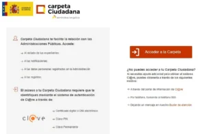 Imagen web como acceder carpeta ciudadano
