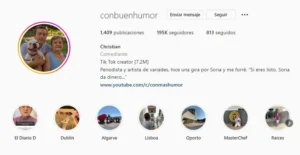 Influencer con buen humor