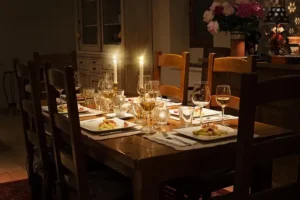 Mesa preparada cena