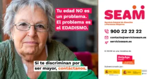 Mujer mayor servicio estatal atención personas mayores seam