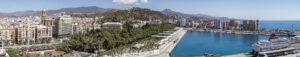 Panorámica aérea de la ciudad de Málaga