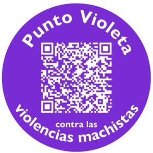 Punto violeta icono prevención violencia de género