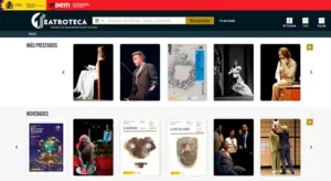Teatroteca pantalla de la web