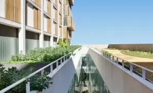 Balcones edificios viviendas compartidas