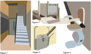 Dibujos dispositivos accesibles salvaescaleras