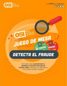 Portada naranja con lupa para detectar el fraude tecnológico