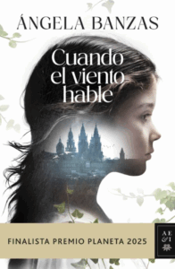 Portada del libro con perfil de una niña y de fondo la Catedral de Santiago