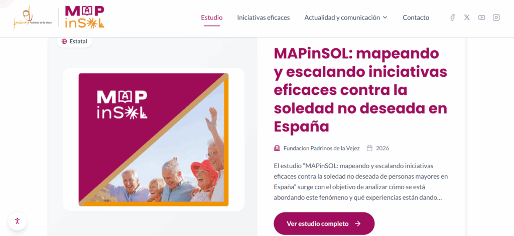 Las iniciativas comunitarias son clave para reducir la soledad en personas mayores, según el estudio de MAPinSOL